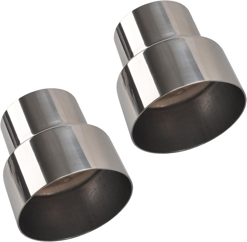 SSN Exhaust Pipe Reducer Component Adapter 3 Inch OD to 4.0 Inch OD Polished 304 Stainless Steel Universal OD 3" to OD 4.0" Exhaust Pipe Reducer Adapter 4 Inch Length-Pair 2 Pcs - Image 1